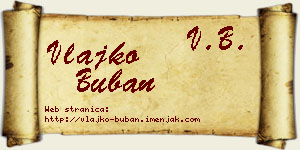 Vlajko Buban vizit kartica